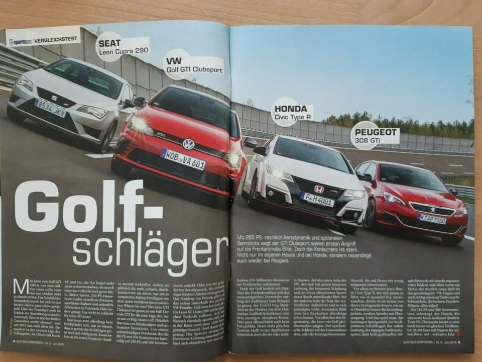 Golf 7 GTI CS Clubsport Magazine, Test, Auto Bild Sportscars in Hofheim am Taunus