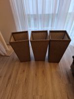 3 Pflanzkübel Pflanzgefäße Jysk 70cm hoch Farbe natur Rattan Sachsen-Anhalt - Halle Vorschau