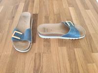 Pantoletten Scholl Leder blau Gr. 40 Hessen - Darmstadt Vorschau