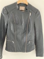 Lederjacke Bikerstil grau Baden-Württemberg - Gerlingen Vorschau