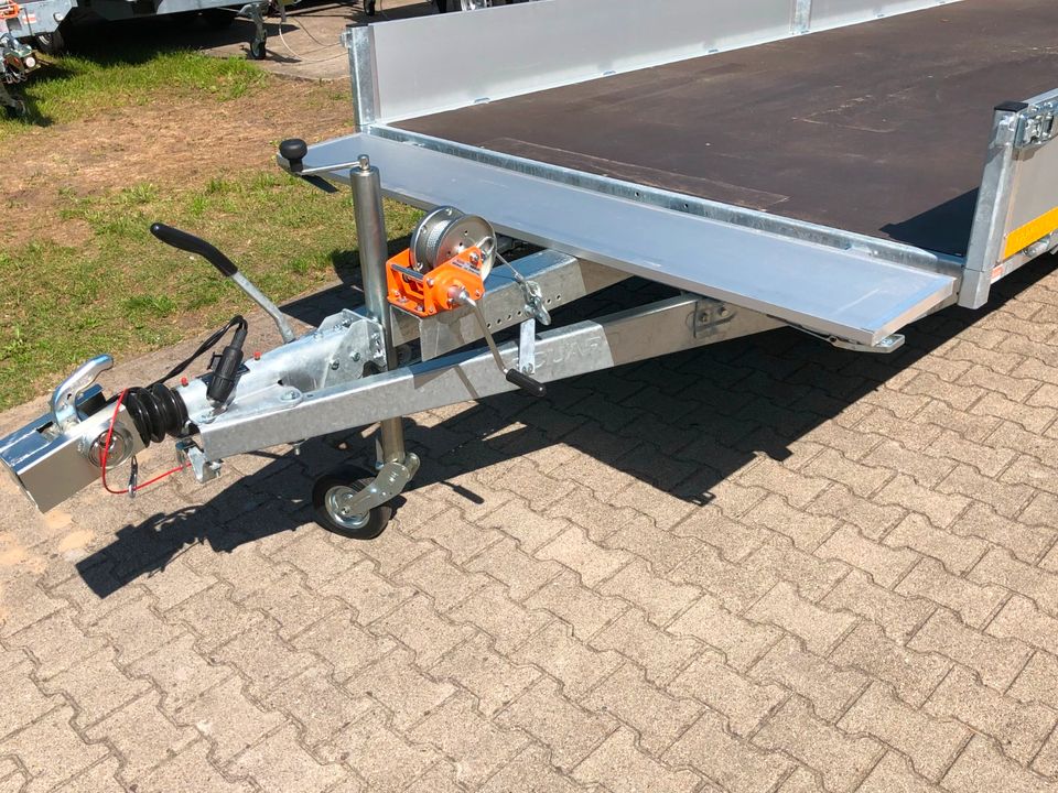 ⭐️ Eduard Auto Transporter 3000 kg 456x200x30cm Rampen Winde 56 in Schöneiche bei Berlin