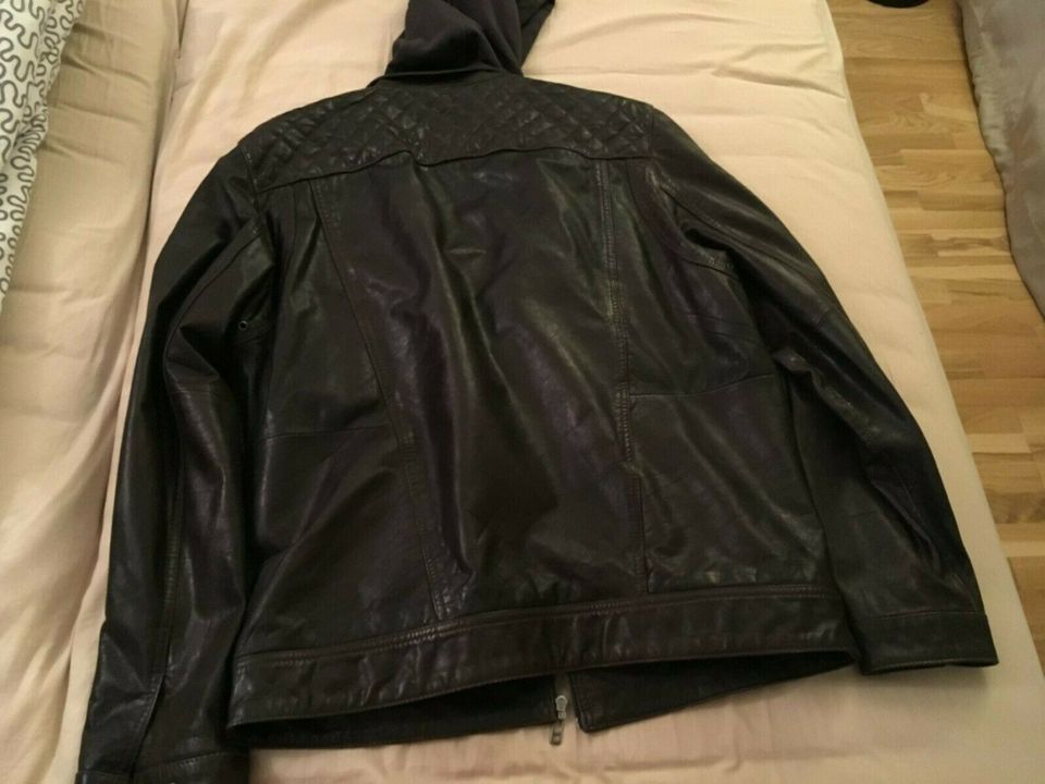 Leder-Jacke (Angelo Litrico) mit Kapuze, Größe: XL / L, WIE NEU! in Leipzig