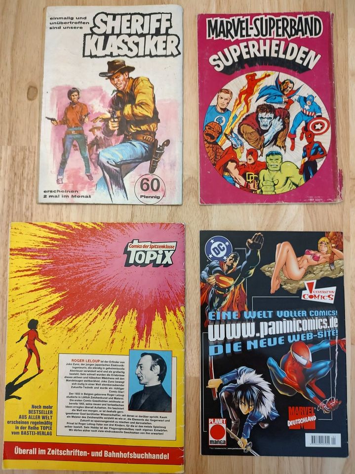 4 Comics von DC, Marvel, Sheriff und Topix in Mannheim
