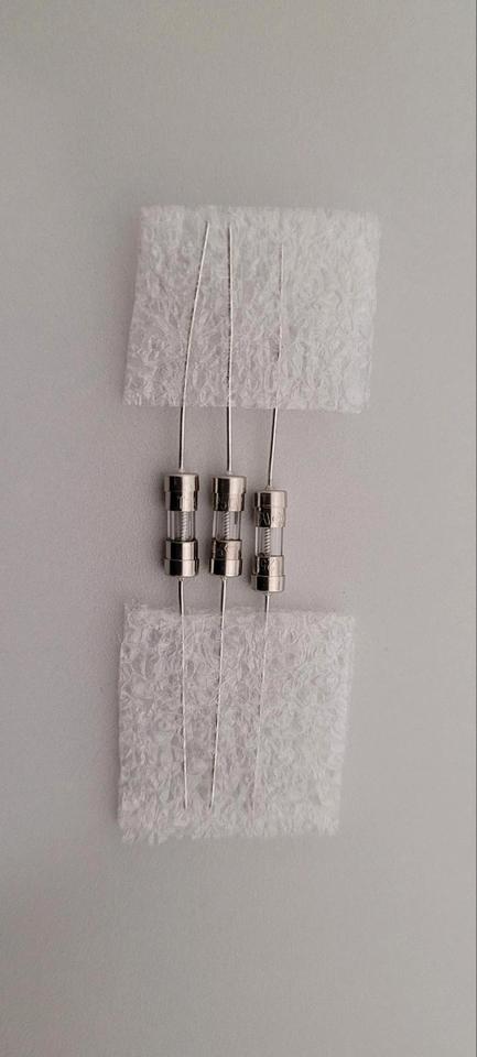 3x Fein- Glas- Sicherung, bedrahtet, träge T1A 3,6x10mm 250V  1 A in Salzgitter