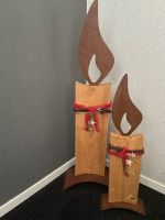 Weihnachtsdeko Kerze Holz / Metall, ca 74 cm und 105 cm, Niedersachsen - Bremervörde Vorschau