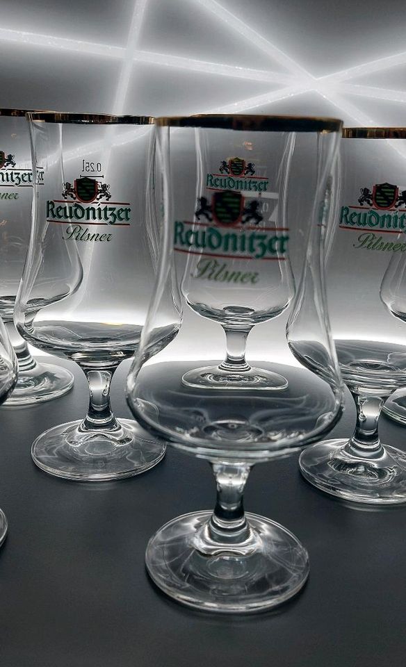 Schöne Biergläser Tulpen " Reudnitzer Pilsener" Set in Leipzig