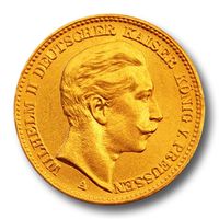 20 Mark Goldmünze Wilhelm II Deutscher Kaiser König von Preussen Sachsen - Bad Dueben Vorschau