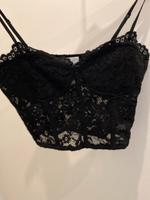 Zara Top schwarz mit Muster Uetze - Uetze Eltze Vorschau