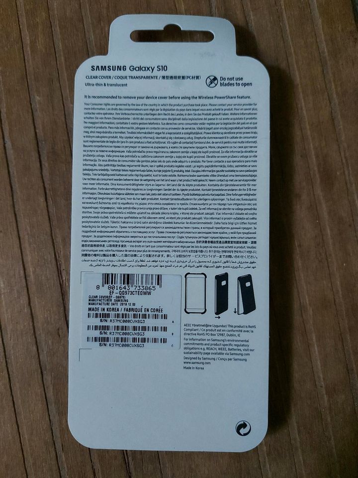 Samsung Galaxy  S10 Clear Cover neu in Bonn