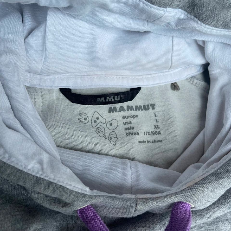 Hoodie von Mammut (L Damen) Fleece Pullover hellgrau in Heidelberg