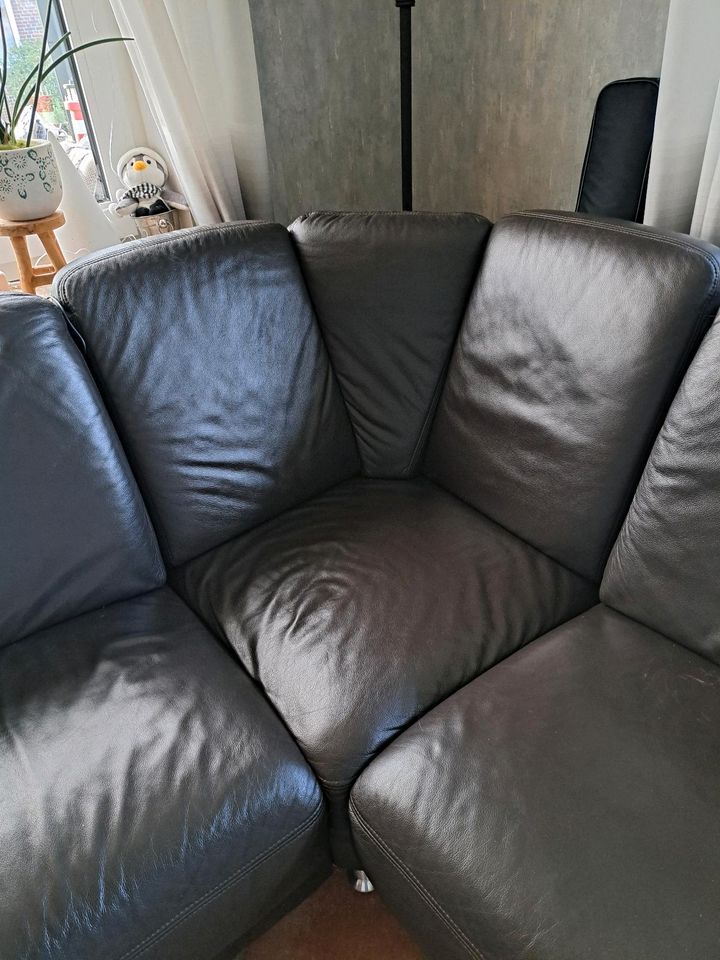 Echtleder Sofa Couch ecksofa in Emden