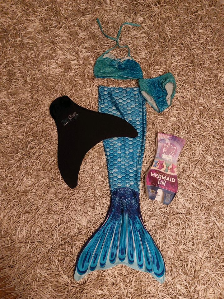 FIN FUN MERMAID S - M Meerjungfrau Mono Flosse Bikini türkis in Schwerte