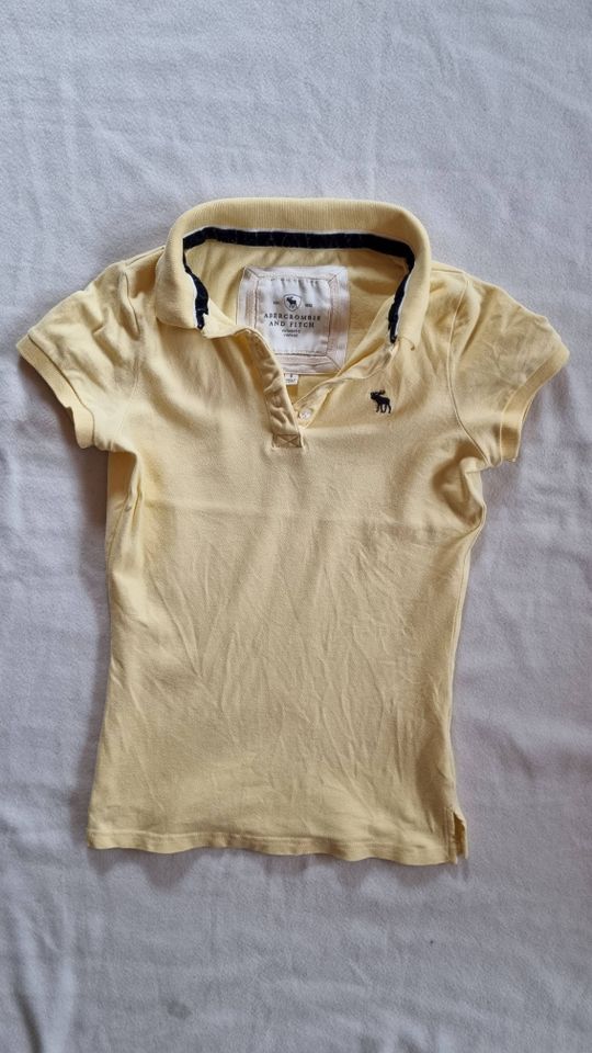 Abercrombie & Fitch Poloshirt Größe S Damen Women T-Shirt Gelb in Heroldstatt