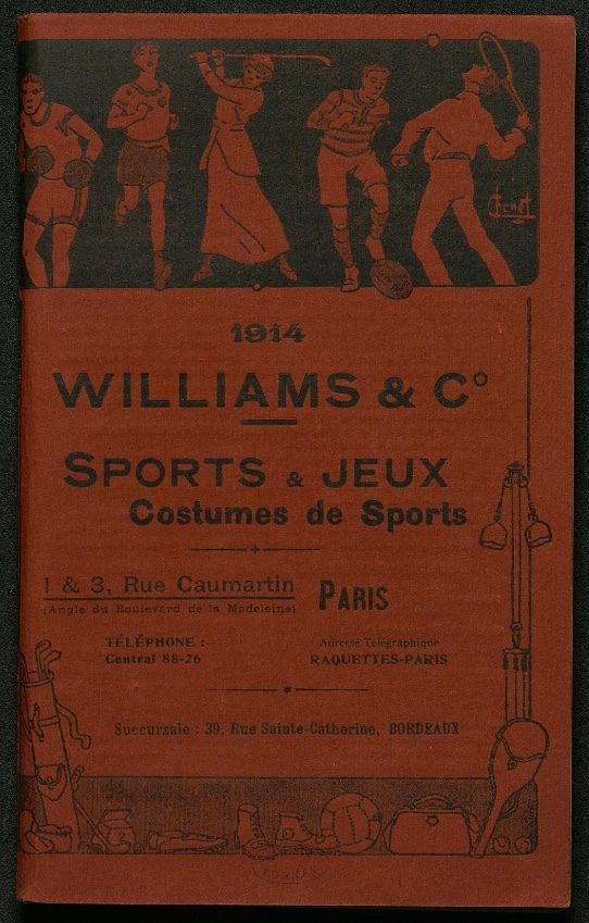 Tennisschläger, Holz, Fa. Williams & Co., Paris, ca. 1911 / 1914 in Hamburg