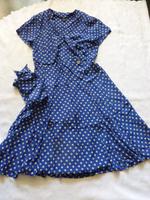 Madeleine Damen Wicke-Kleid Gr. M blau / weiße Punkte Nordrhein-Westfalen - Haan Vorschau