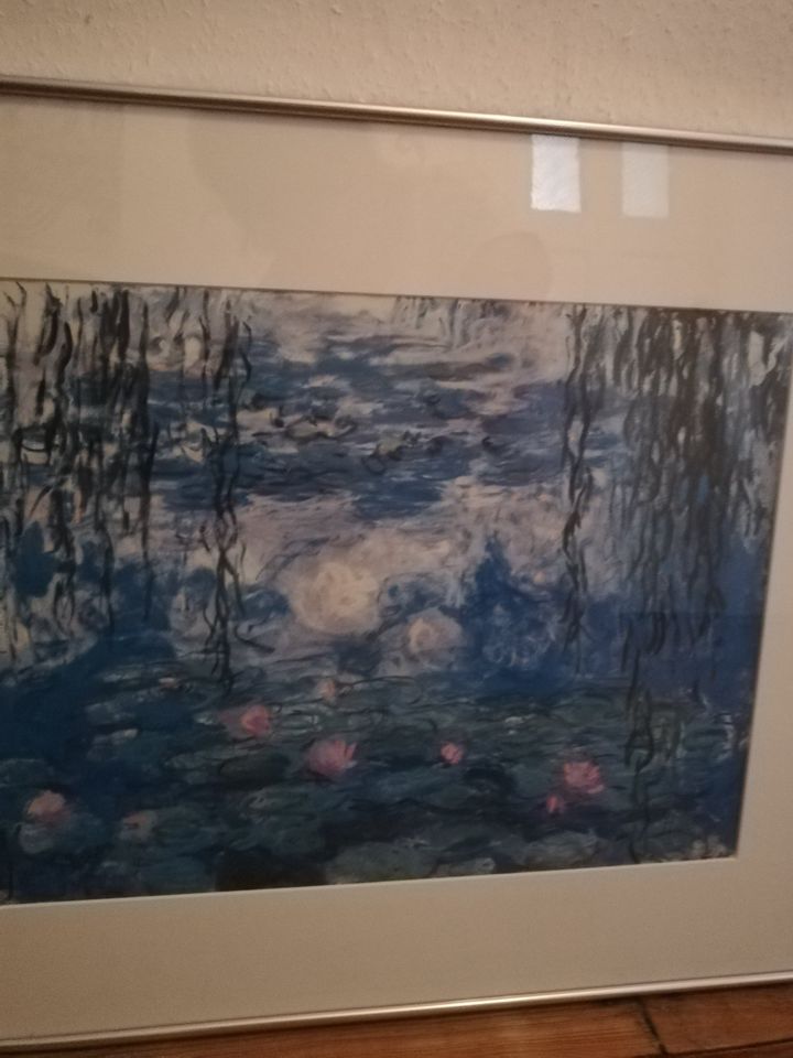 tolles Bild von Monet Seerosen im Vintage Rahmen in Karlsruhe