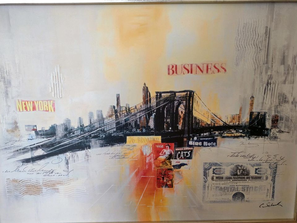 Bild Kunstwerk New York NY Art Brooklyn Bridge Musical Gemälde in Hofheim am Taunus