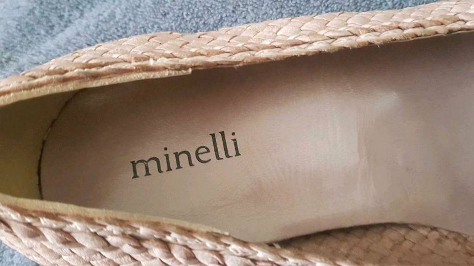 MINELLI ECHTLEDER HERREN SCHUHE BEIGE GR.44 - NEU in Dittelbrunn