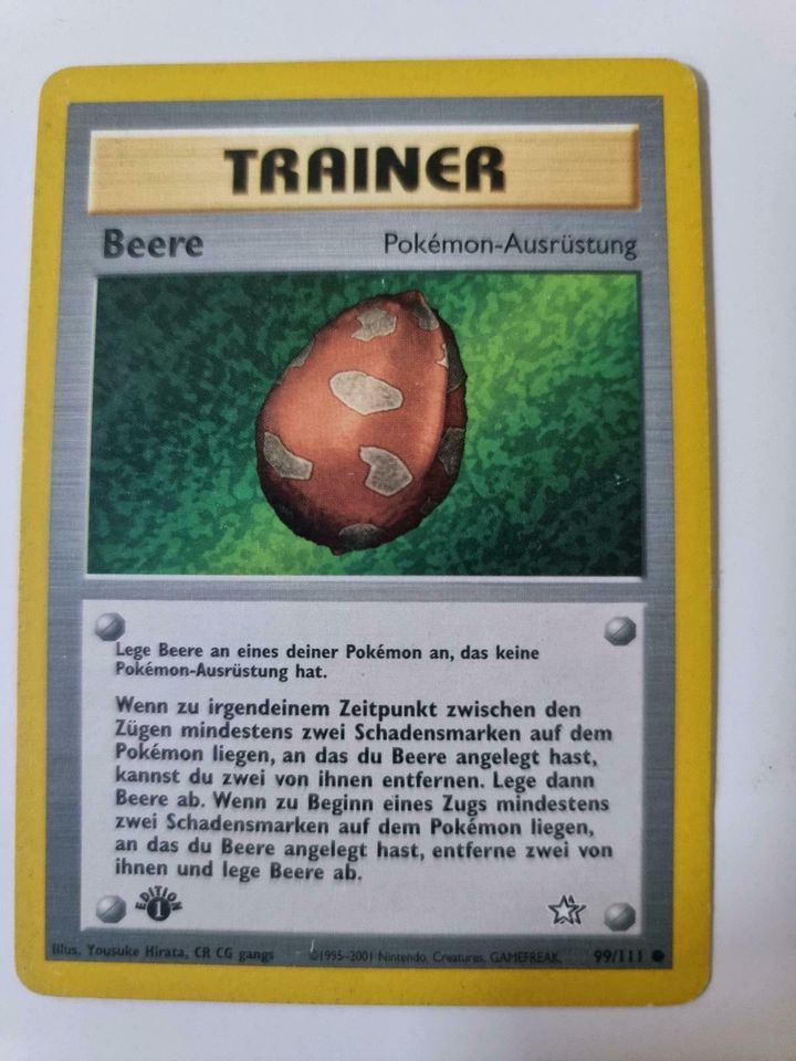 Beere Trainer 99/111 - 1.Edition Neo Genesis Deutsch Mint PSA in Berlin