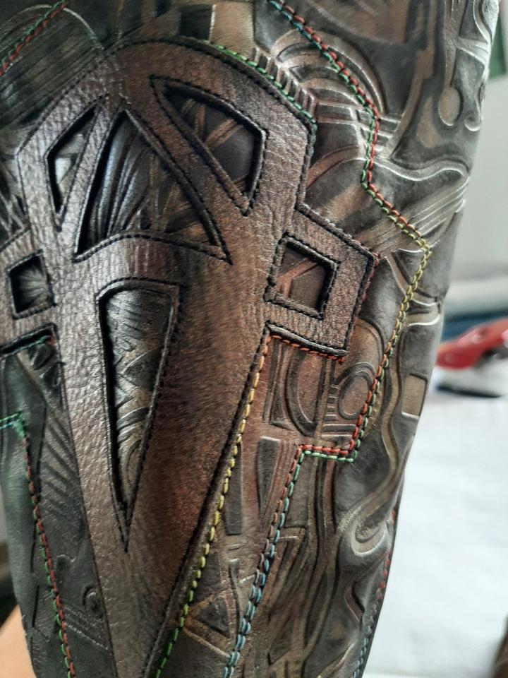 Lederstiefel,  dkl.gold-metallig,Lasercuts,Ganzjahresstiefel,G4,5 in Wetzlar