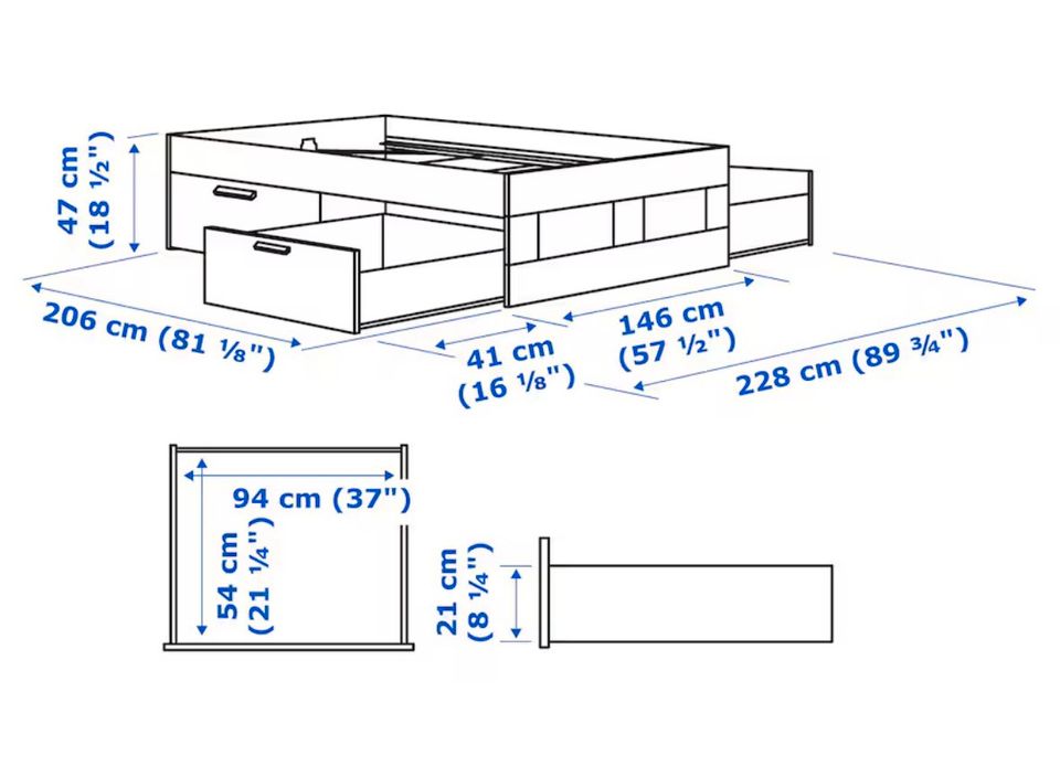 Bett-Ikea-Brimnes in Wriezen