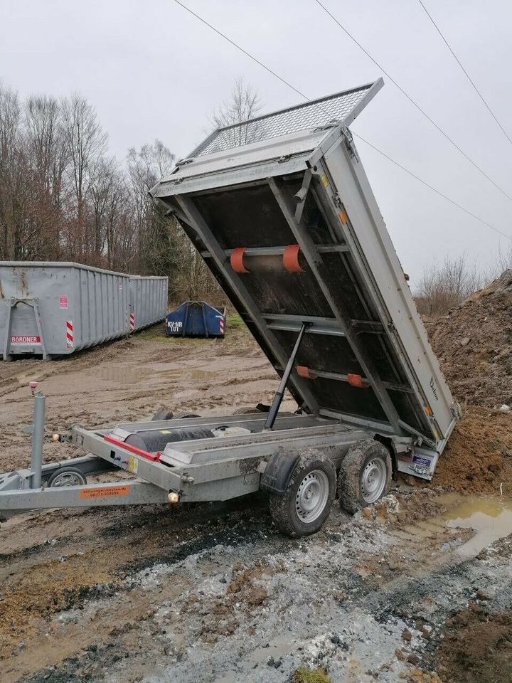 Anhänger Dreiseitenkipper 3.5 Tonnen 2 Rampen Miete ab 25€ in Puderbach