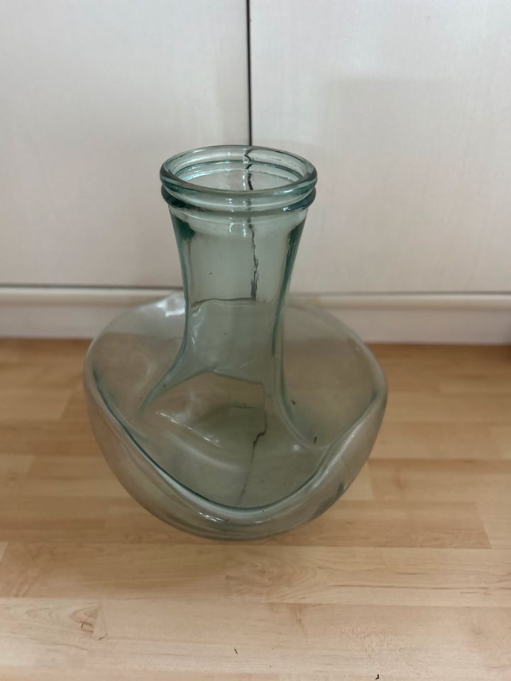 Vase Glas Bodenvase XXL Retro Dachbodenfund Blumenvase in Erlenbach