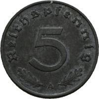 Alliierte Besatzung 5 Reichspfennig 1948 A Zink #232 Osnabrück - Hasbergen Vorschau