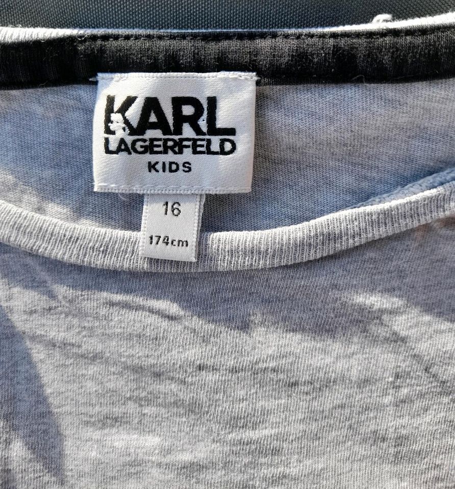 "KARL LAGERFELD kids" T-Shirt/Gr. XS/Gr. 176/grau/topp‼️ in Worbis