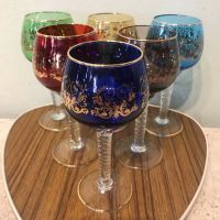 6x Weinrömer Weinglas Bunt Kristall vintage Goldrand Gläser Glas Nürnberg (Mittelfr) - Mitte Vorschau