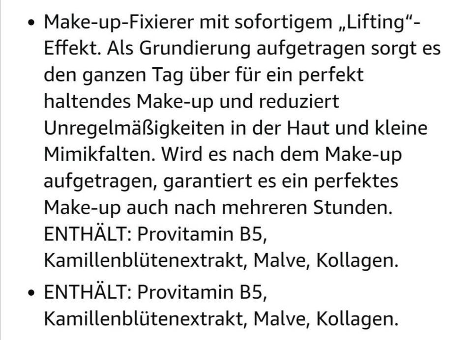 NIOBLU  Make-up Fixierspray -Lifting Effekt in Tacherting