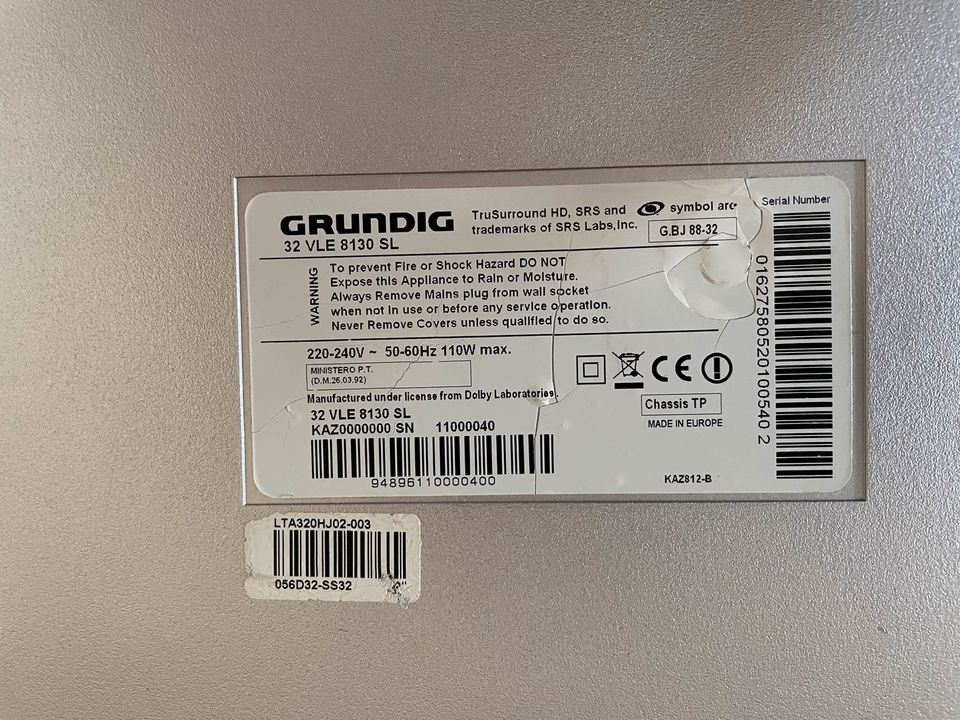 TV Grundig inkl SAT-Kabel und Fernbedienung in Berlin