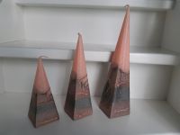 3 Pyramiden Kerzen handmade grau Rose Neu Niedersachsen - Osteel Vorschau