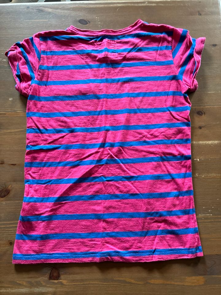 Hollister Shirt in S pink-blau Streifen Schnäppchen in Grevenbroich