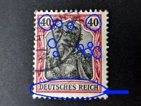 Briefmarke Deutsches Reich 40 Pfennig - Germania - Plattenfehler Baden-Württemberg - Oberstenfeld Vorschau