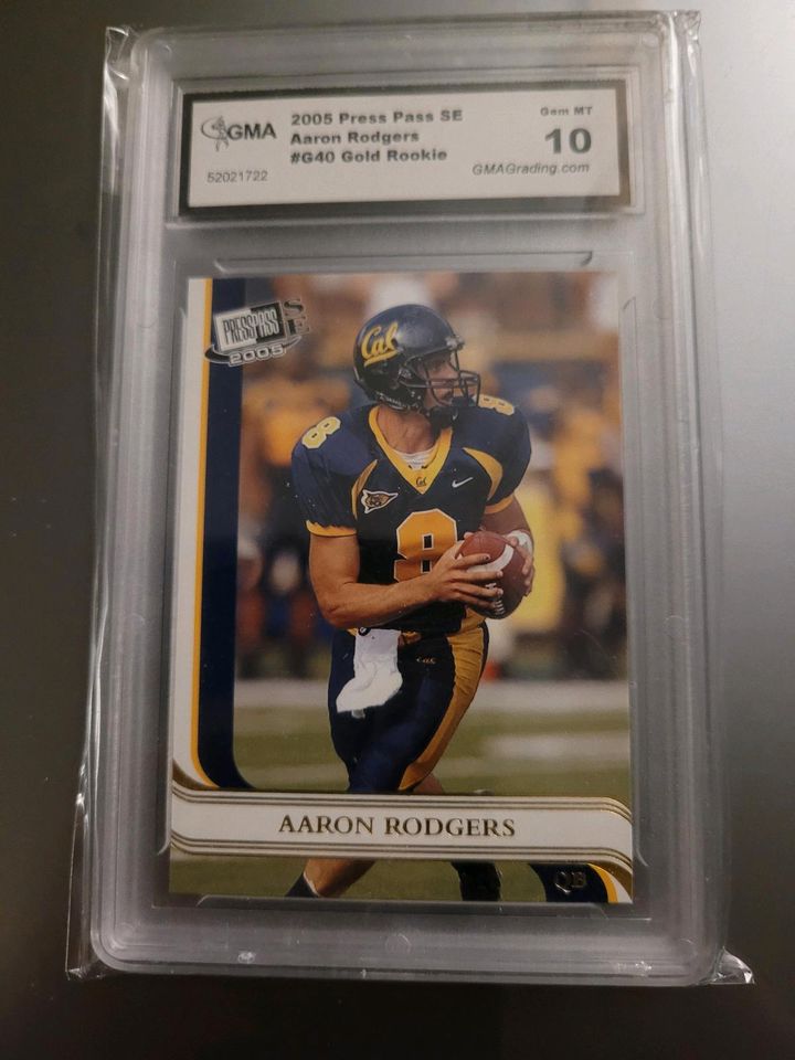 Aaron Rodgers Press Pass Gold Rookie Card GMA 10 Packers in Zeesen