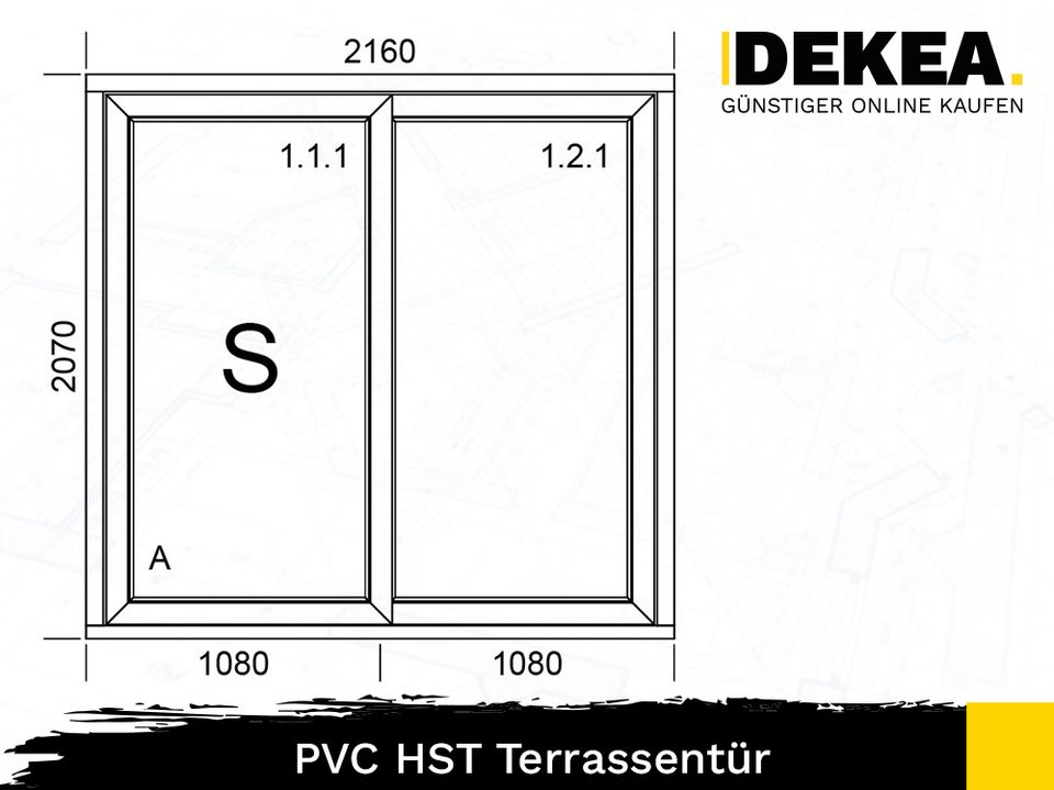 PVC Terrassentür nach Maß Balkontür HST Eingangstür Haustür Kunststofftür Hebe-Schiebetüren 2160 x 2070 mm Bodentiefe Fenster Schaufenster Außentür Tür Dreifachverglasung in Dresden