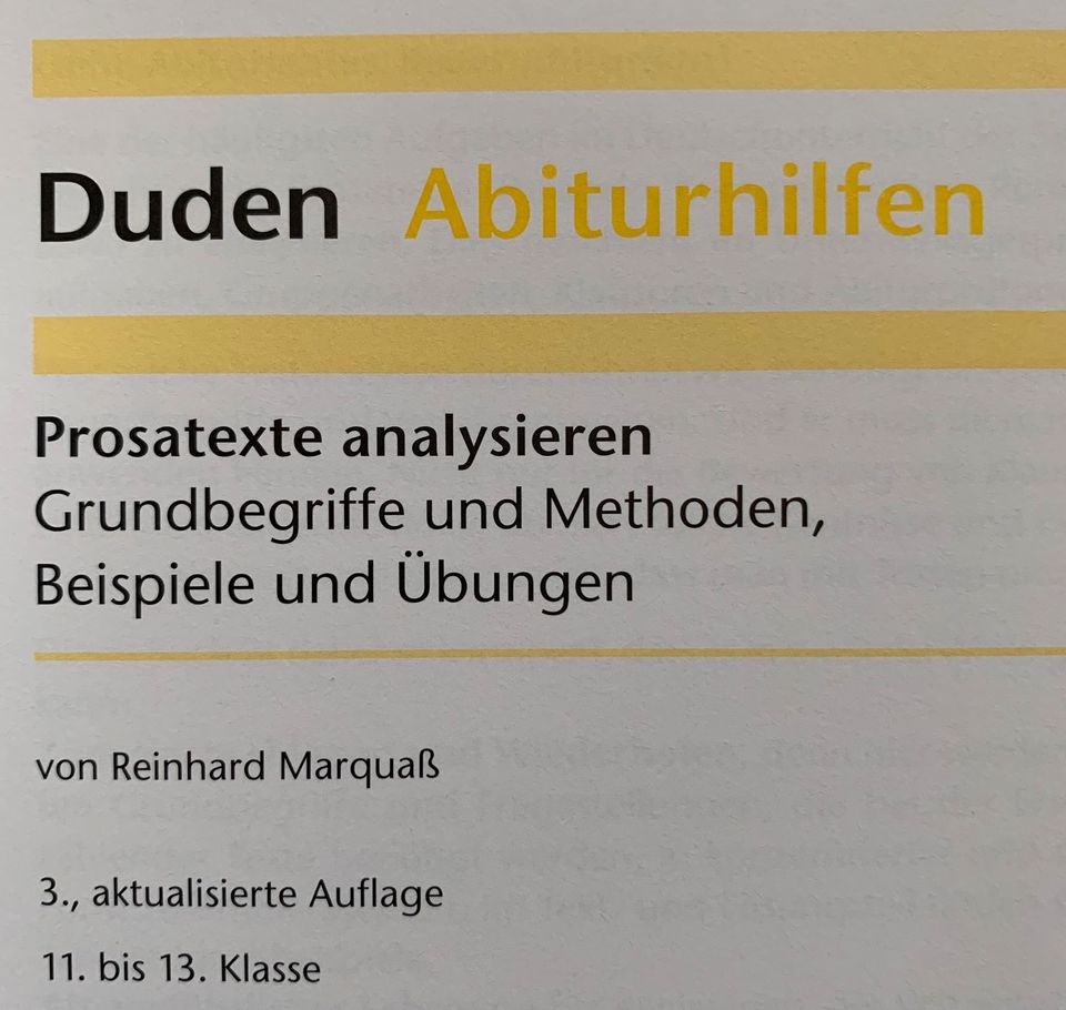 Duden Abiturhilfen - Prosatexte analysieren Abitur Vorbereitung in Korntal-Münchingen