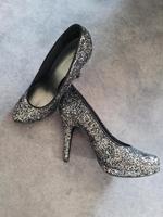 Pumps in schwarz silber Glitter Nordrhein-Westfalen - Detmold Vorschau
