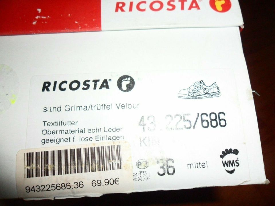 Neu, Ricosta, Gr.36, Halbschuhe, Schuhe, Markenschuhe, Sneaker in Bergen