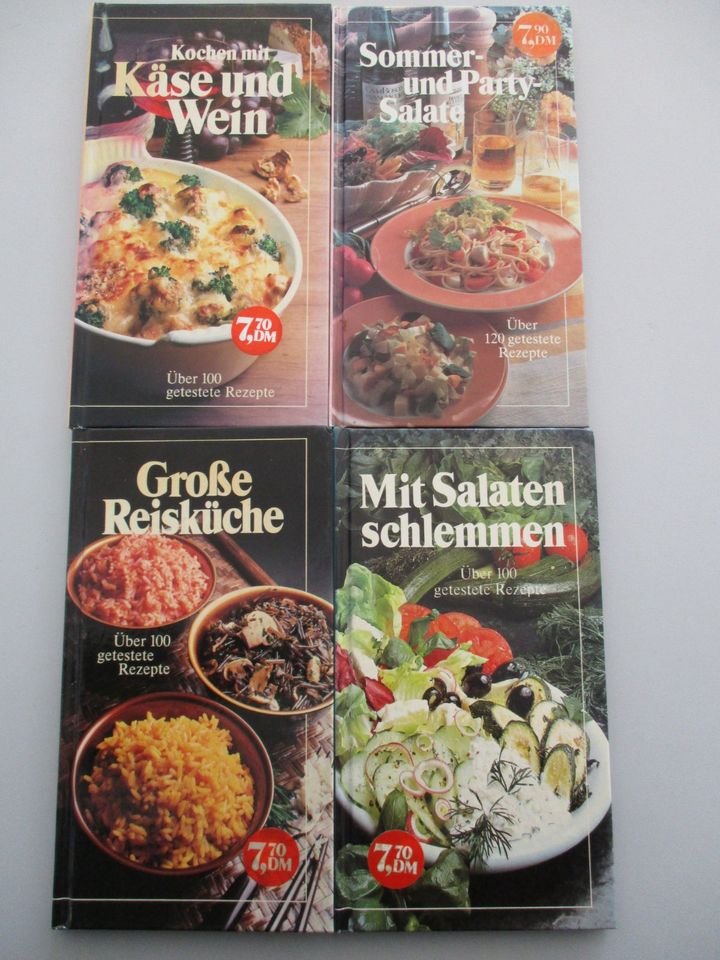 4 Kochbücher Reis, Salate, Käse in Schrobenhausen