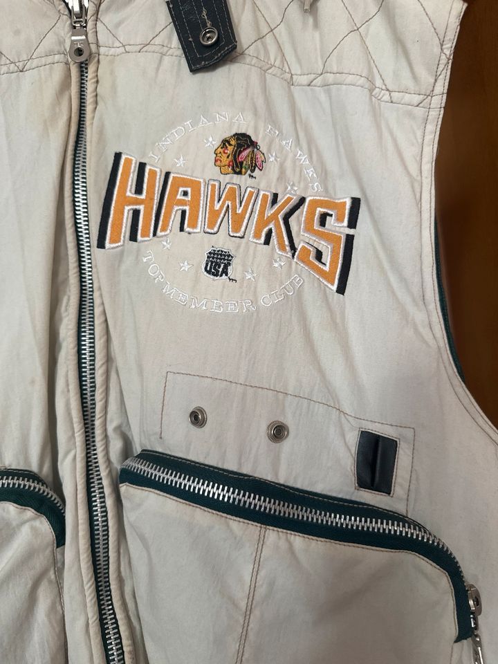 Vintage Weste Indiana Hawks Herren GR L in Chemnitz