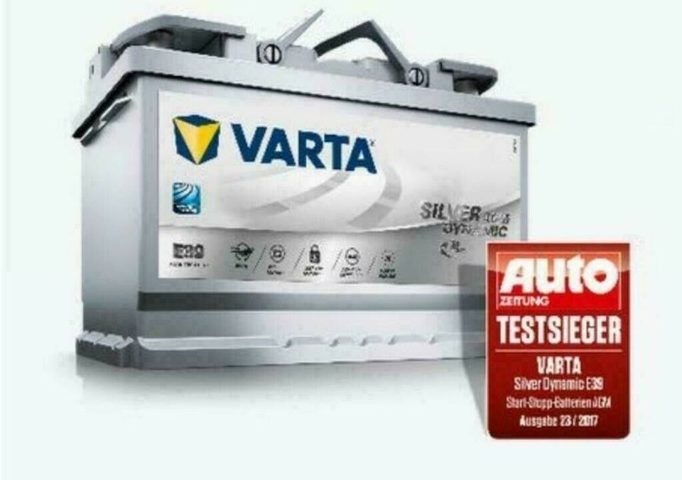 VARTA AGM BATTERIE SILVER DYMANIC 70AH / 760 EN STARTERBATTERIE in Berlin -  Steglitz