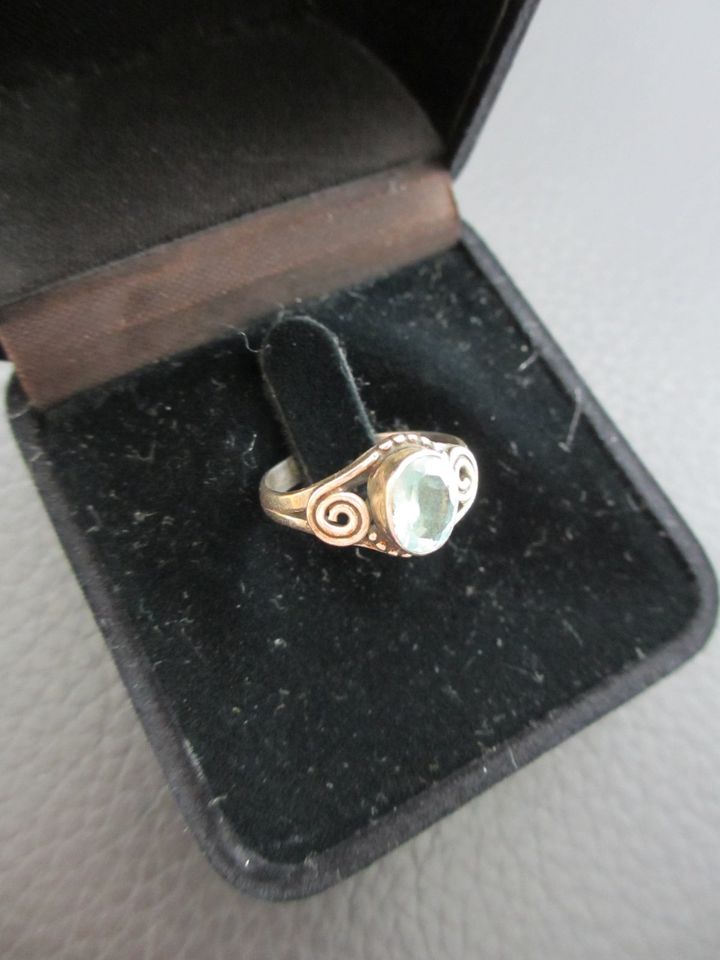 Vintage - Schmuck / Ring mit Stein, 925er Sterlingsilber, silber in Mietingen