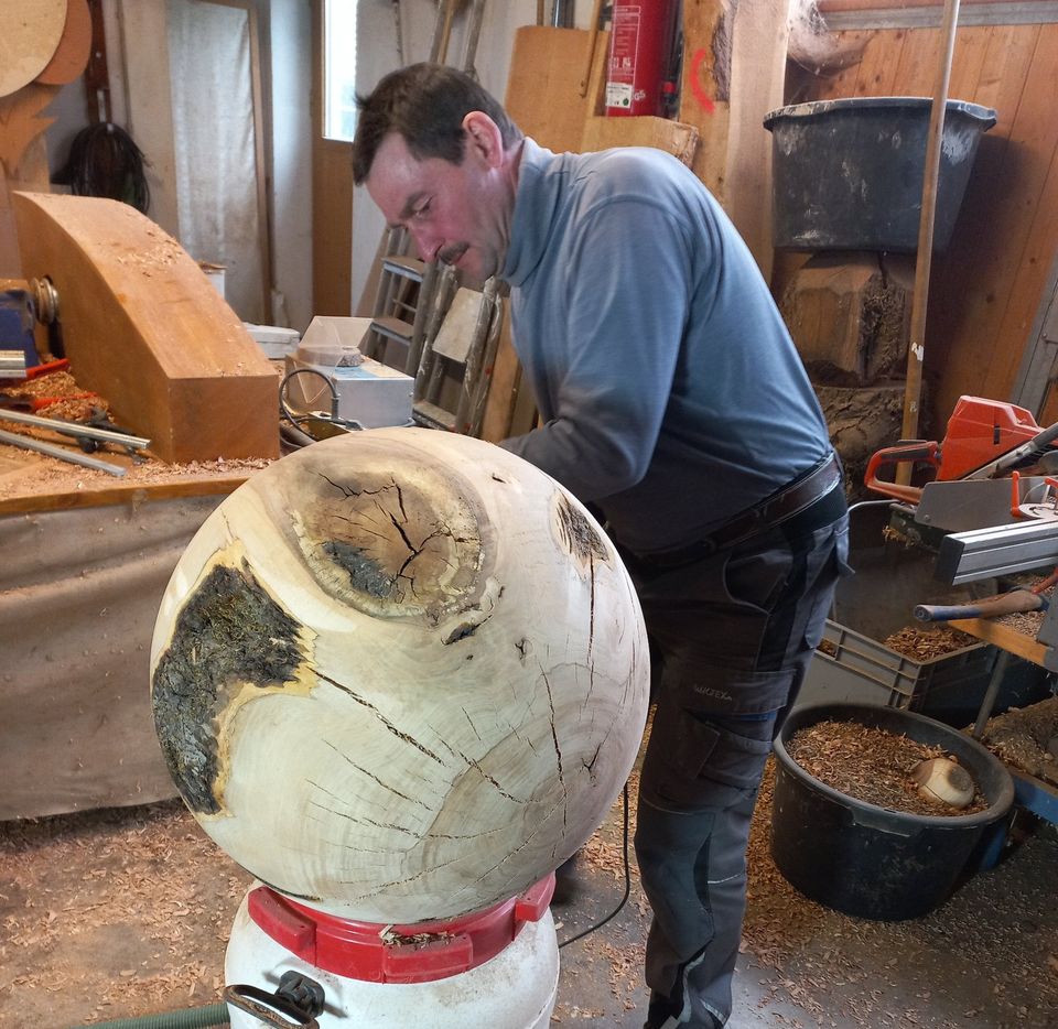 Workshop Holzkugel 30-50 cm selbst herstellen, Holzkunst in Halfing