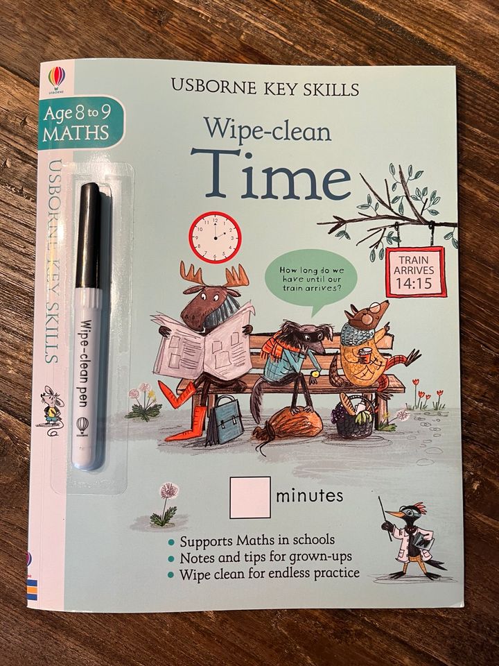 Usborne Key Skills Wipe-clean Time, sehr guter Zustand in München