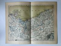 Pommern Ostsee Preussen Karte Map alt antik Druck Tafel Farbdruck Hessen - Kassel Vorschau