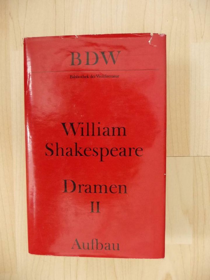 William Shakespeare Dramen I und II, BDW in Dresden