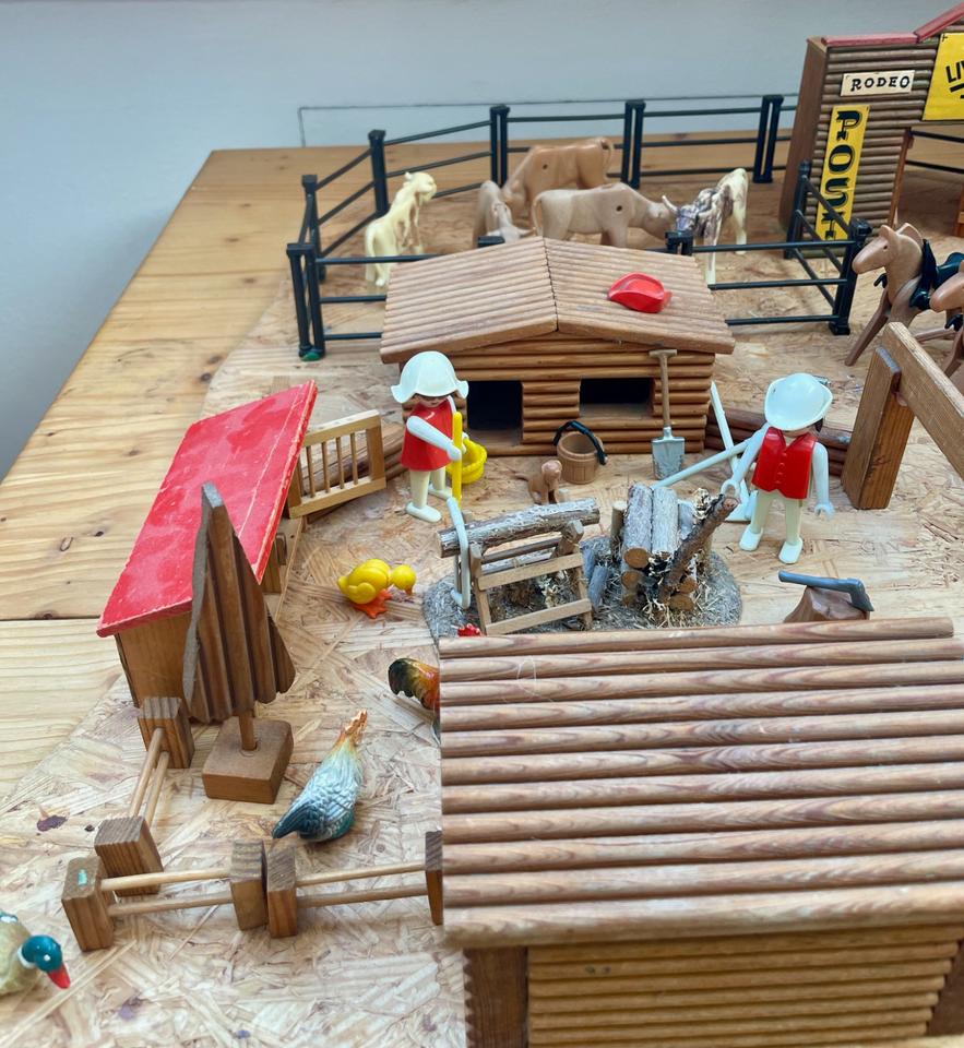 PLAYMOBIL 80er Western Fort Ranch Cowboy Farmer Nordstaatler in Naunhof