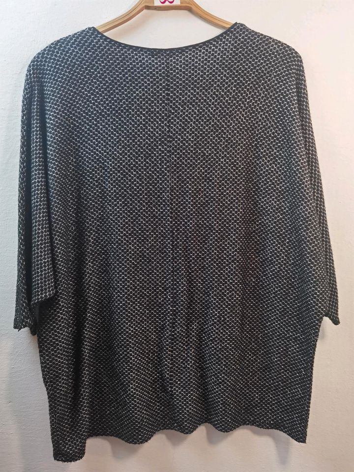 Made in Italy Shirt dünner Pullover schwarz/silber (178) Größe 46 in Mönchengladbach